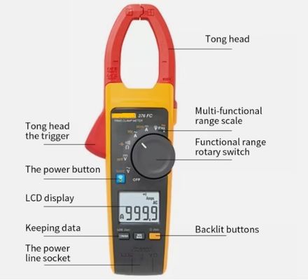 Fluke 376 FC True-RMS Clamp Meter with iFlex 2kg Range 999.9 A for Easy and Precise Measurements