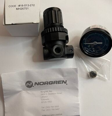 Norgren R07-100-RNKA Air Regulator with 1/8 PTF Port Size Knob Adjustment and 20 bar Maximum Inlet Pressure