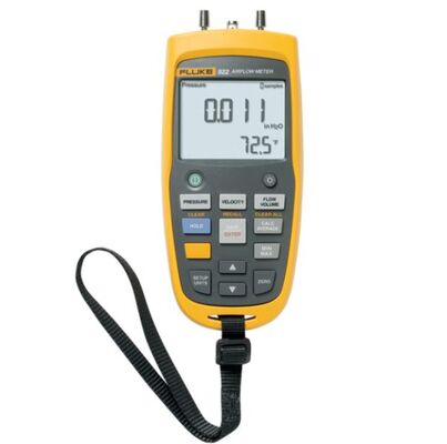 Fluke 922 Airflow Meter and Micromanometer with Differential and Static Pressure, Bright Backlit Display, and 99 Point Data Storage