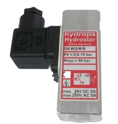 HYDROPA Brass Pressure Switch DS-802/M/B with 50 Bar Max Pressure IP65 Rated and G1/4 Thread for Water Dispenser