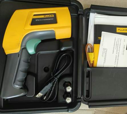 Fluke 572-2 High Temperature Infrared Thermometer with Dual Laser Sighting and Adjustable Emissivity