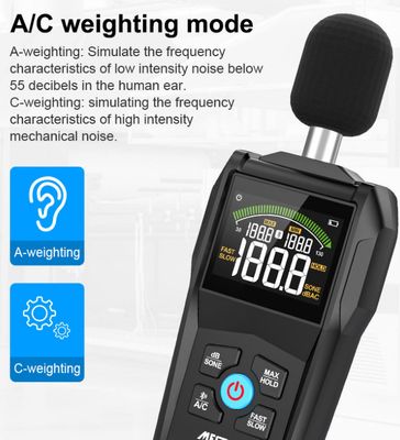 Professional Digital Sound Meter 30-130dB Intelligent Digital Sound Level Meter Volume Sensor Handheld Digital Noise Tester