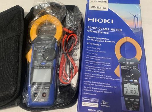 Hioki CM4373-50 True RMS Clamp Meter with 2000 A AC/DC Range IP54 Enclosure and 600 V CAT IV Safety Rating
