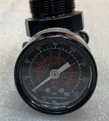 Norgren R07-100-RNKA Air Regulator with 1/8 PTF Port Size Knob Adjustment and 20 bar Maximum Inlet Pressure