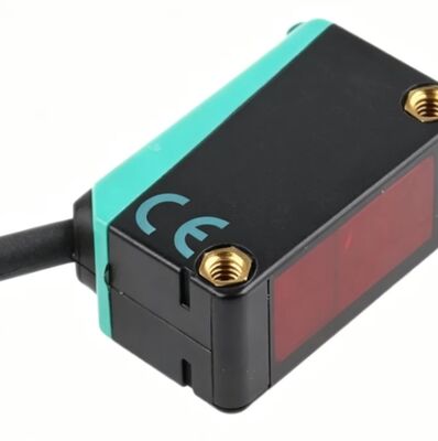 Cable de capteur photoélectrique V1-W-5M-PUR avec connexion à filetage M12 et monture à angle de 90° pour capteurs photoélectriques à fente