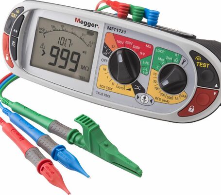 Testeur d'installation multifonction Megger MFT1721 pour des tests électriques complets
