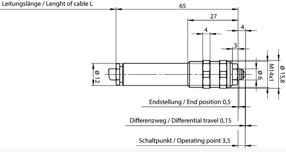 EUCHNER Precision Single Hole Fixing Limit Switch EGT1-5000