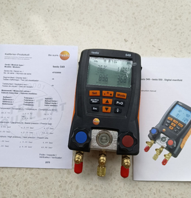 Testo 549 Digital Manifold Meter with Integrated Temperature Measurement and 1 Year Warranty for OEM ODM Support